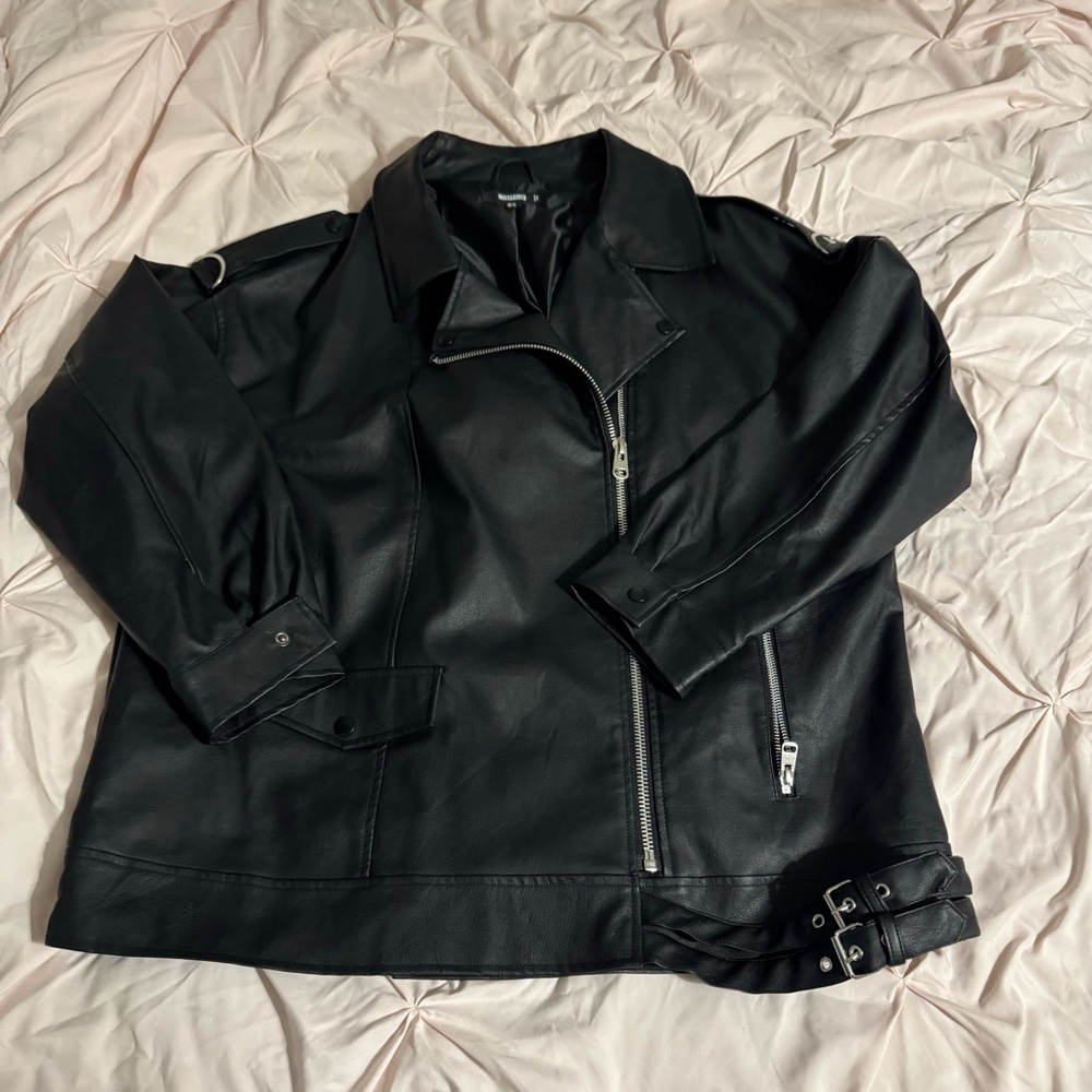 Missguided Black Faux Leather Jacket